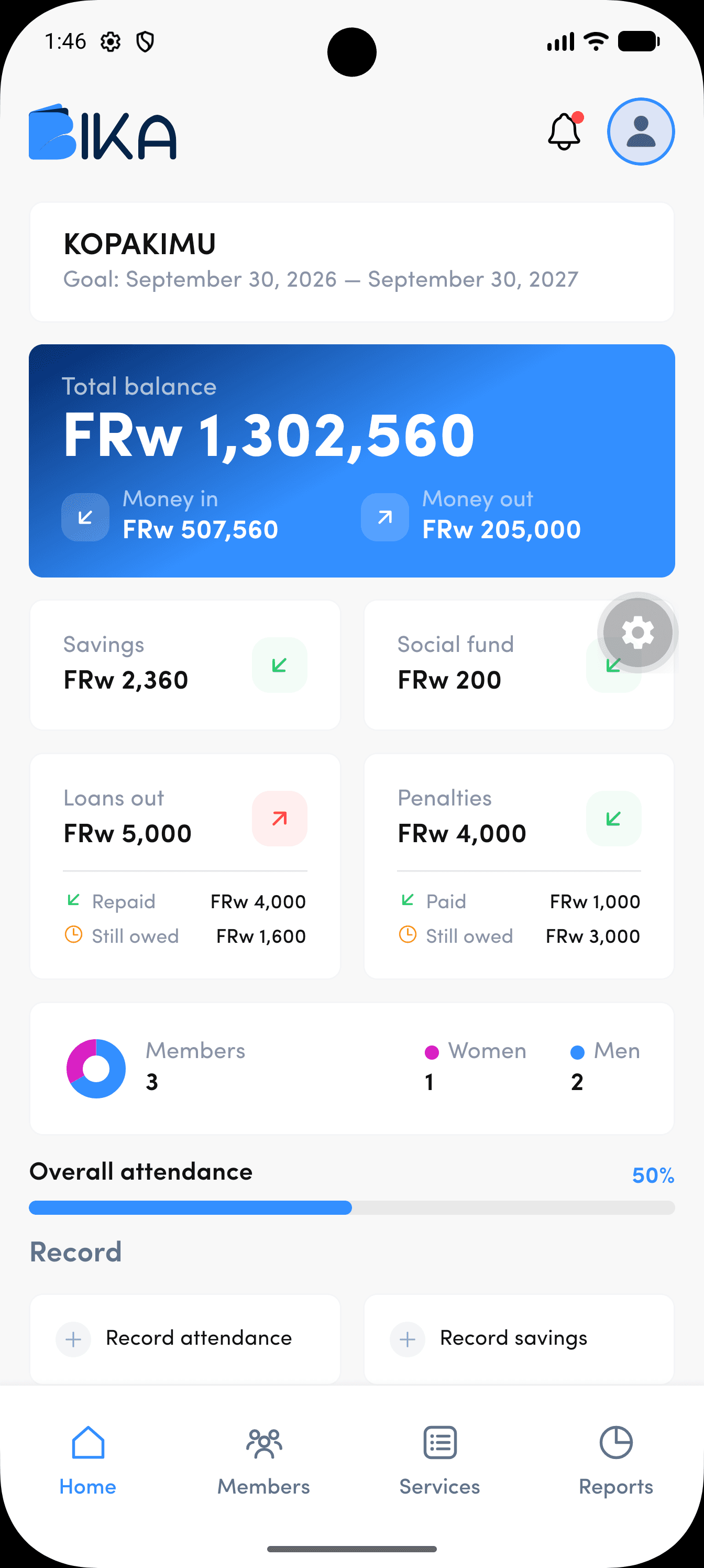 BIKA mobile app
