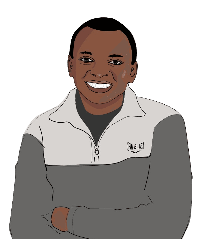 Illustrated portrait of Marcel Gatete